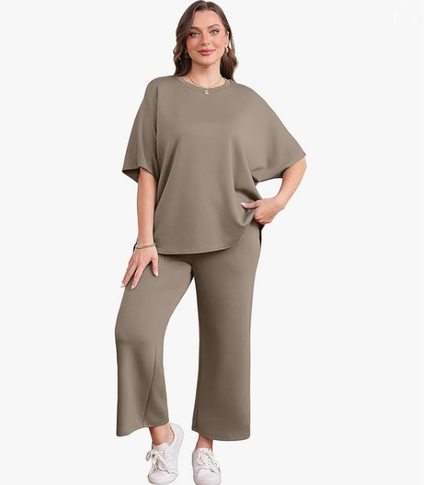 Dame afslappet lounge-sæt med behagelig elastisk linning og sidelommer Stilla