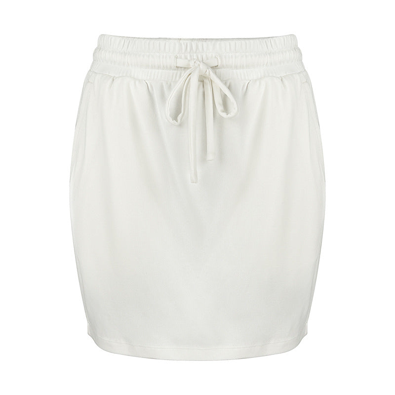 Dame afslappet minikørt med elastisk talje og praktiske lommer Stilla