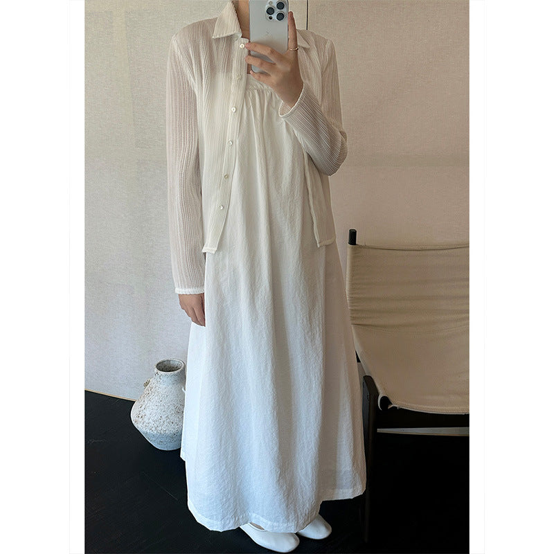 Dame afslappet Maxi-kjole med justerbare spaghettistropper og komfortabel pasform Stilla