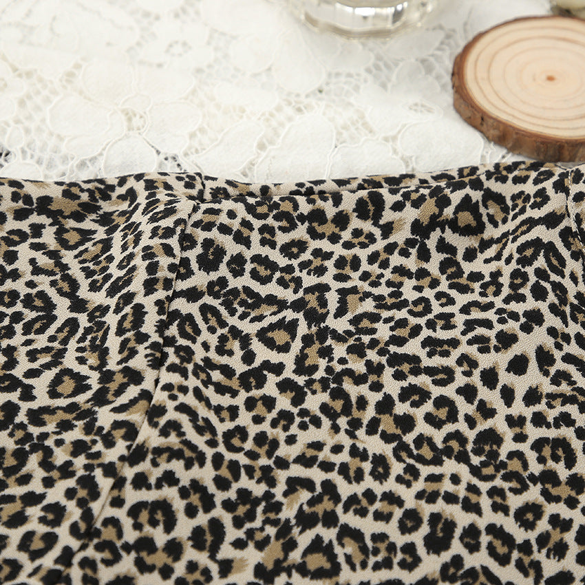 Dame afslappet pyjamas sæt med lange ærmer og dyreprint Stilla