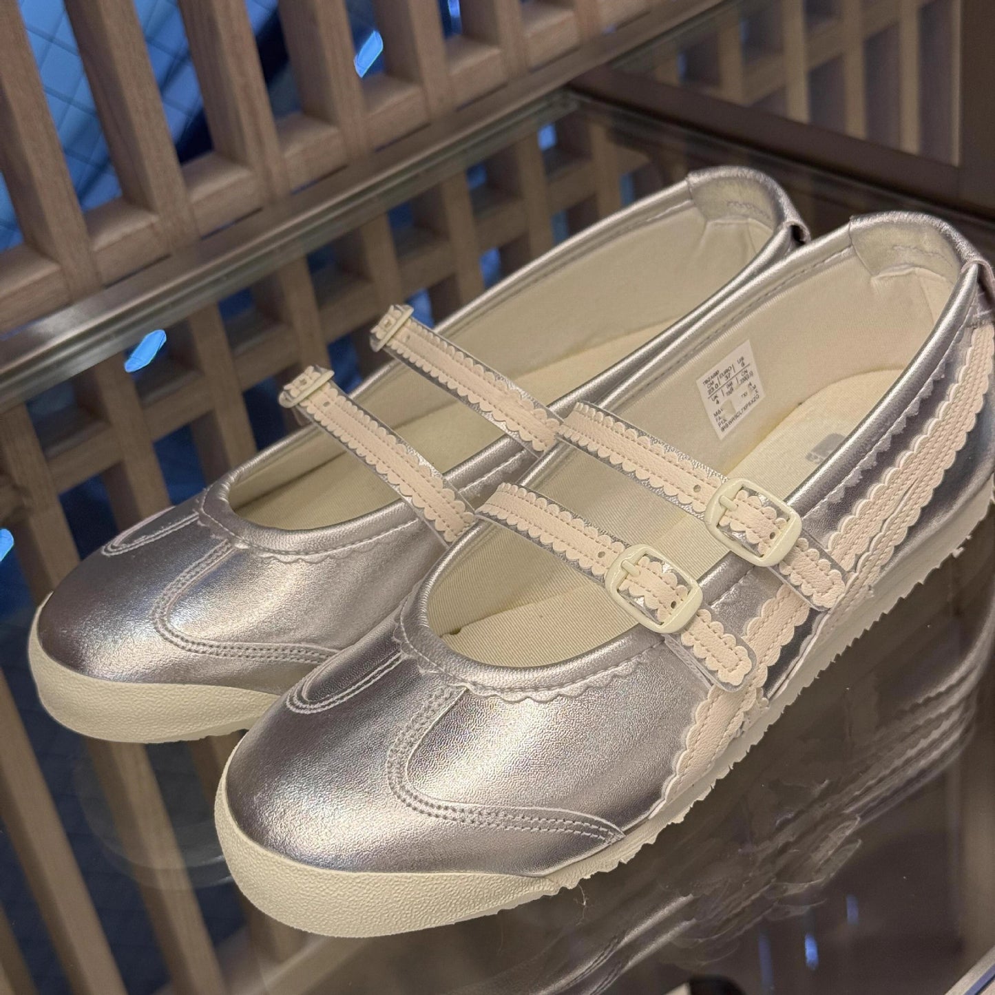 Dame Dobbeltrem Mary Jane Ballerinas Stilla