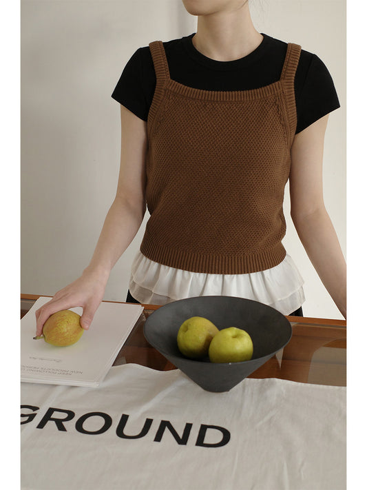 Dame afslappet kombination af ærmeløs top og flydende maxiskørt med blomster mønster Stilla