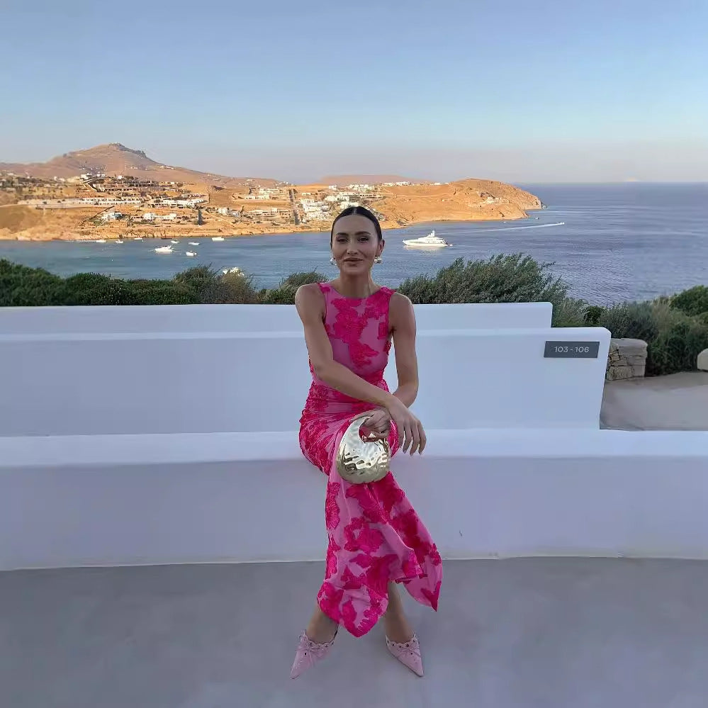 Dame Elegant bryllups kjole med blomster applikationer Stilla