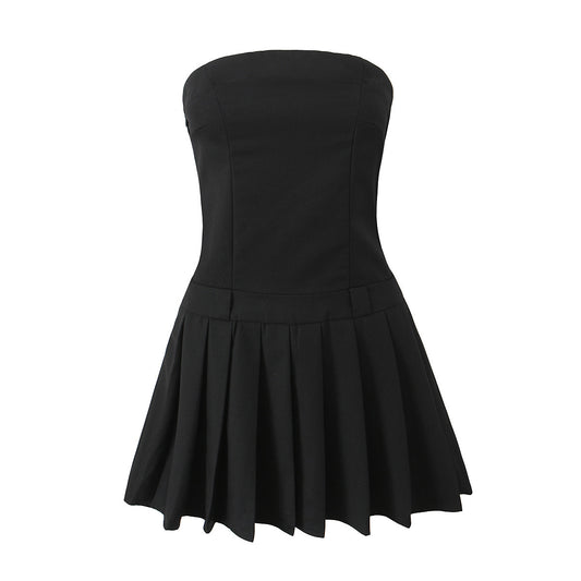 Dame afslappet bandeau-kjole med plisseringer og tætsiddende snit Stilla