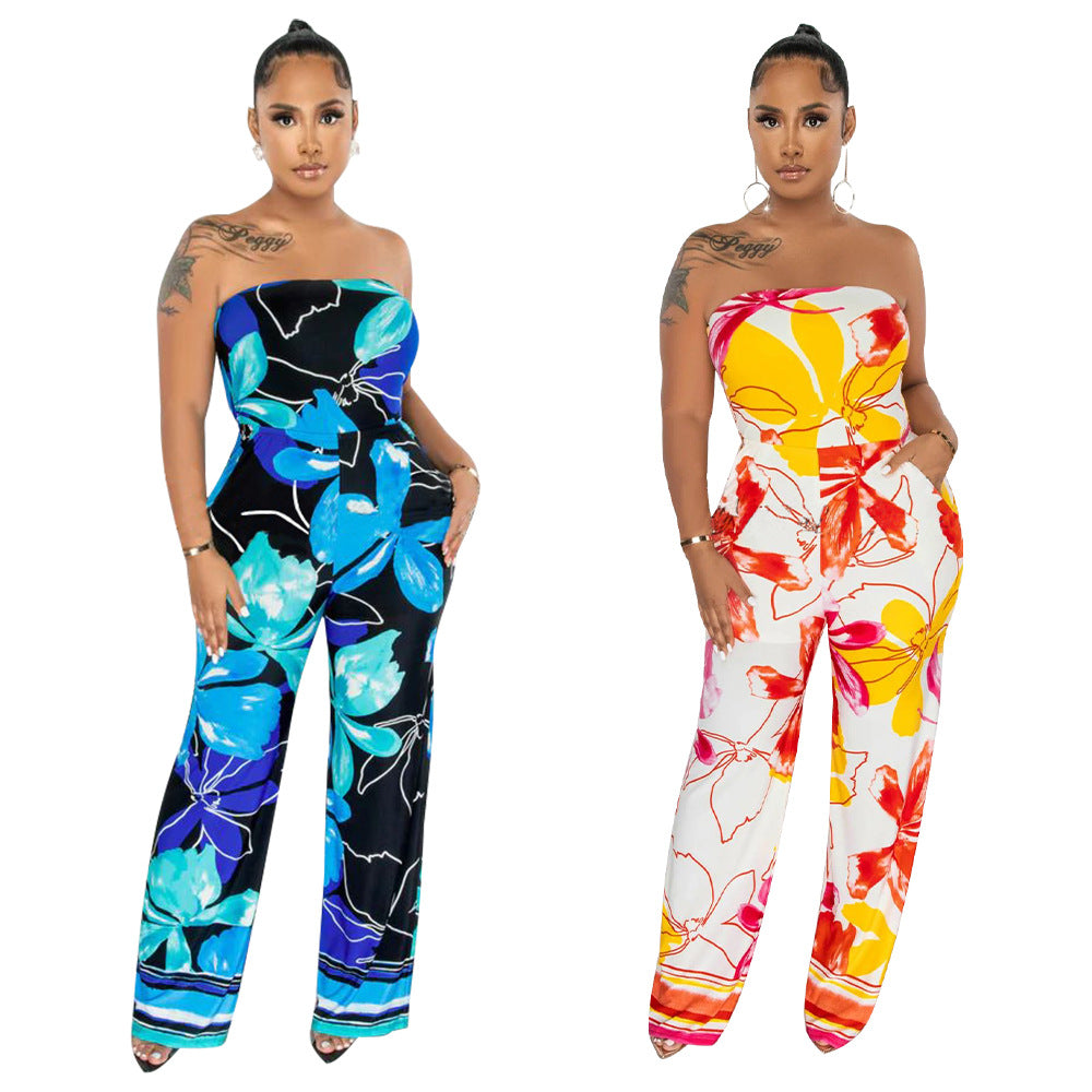 Dame Casual Jumpsuit med bred ben og holdbart materiale Stilla