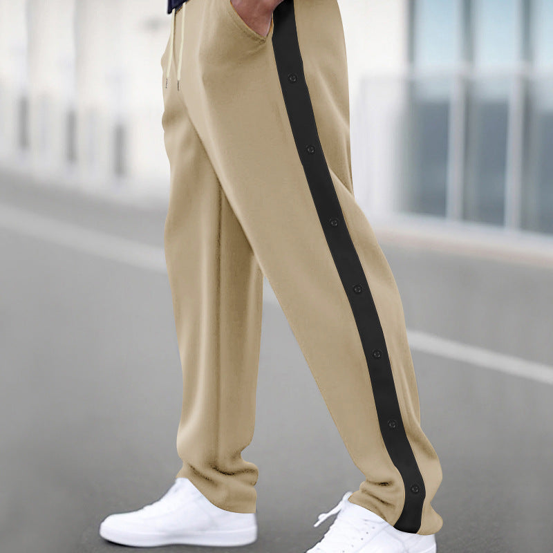 Herrer sporty joggingbukser med sidelommen trykknapper Stilla