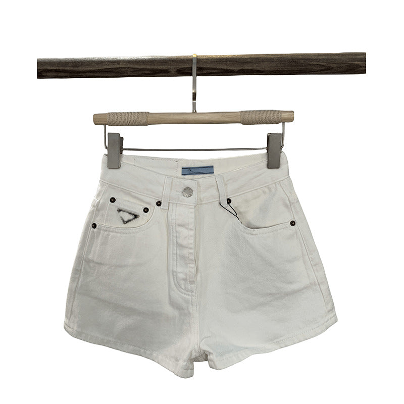 Dame denim-shorts i moderne skæring Stilla