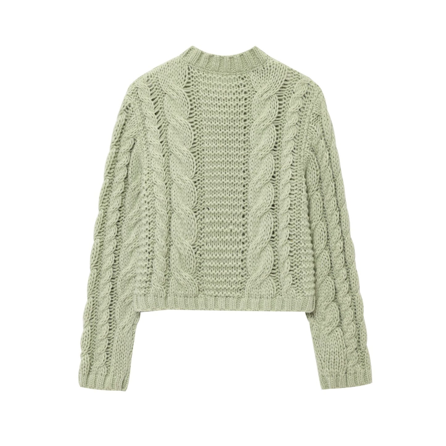 Dame cropped strikcardigan med blomsterdetalje Stilla