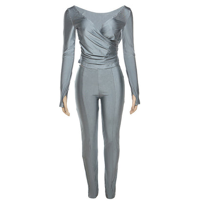Femme Langærmet Bodysuit Jumpsuit Stilla