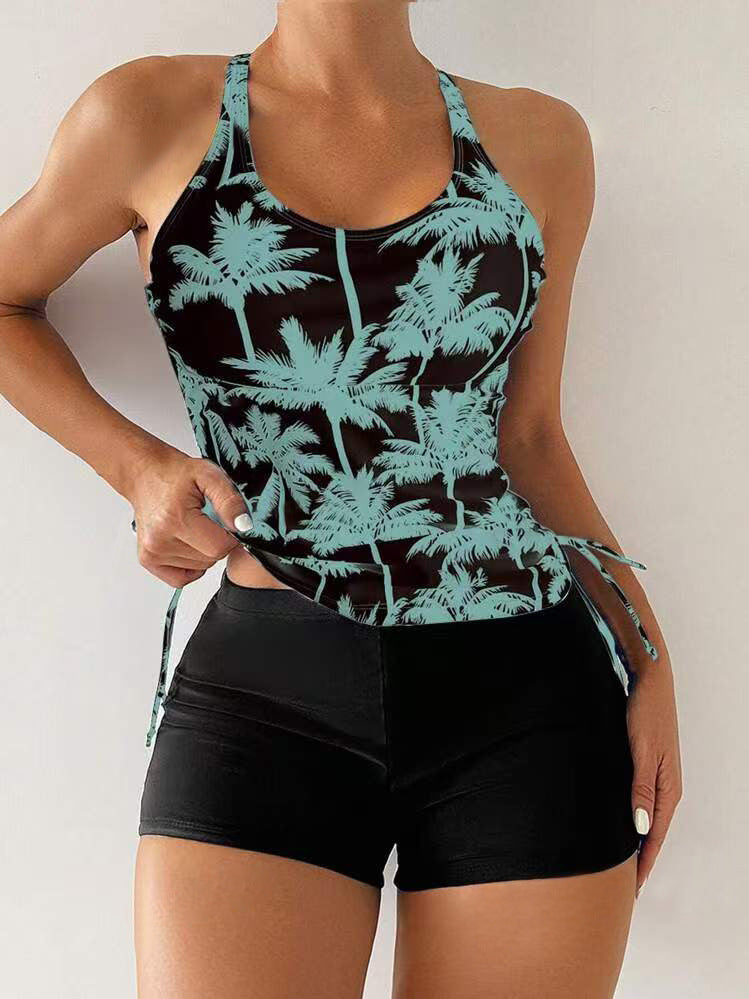 Femme Athletic Tankini svømmesæt med justerbare sidesnore Stilla
