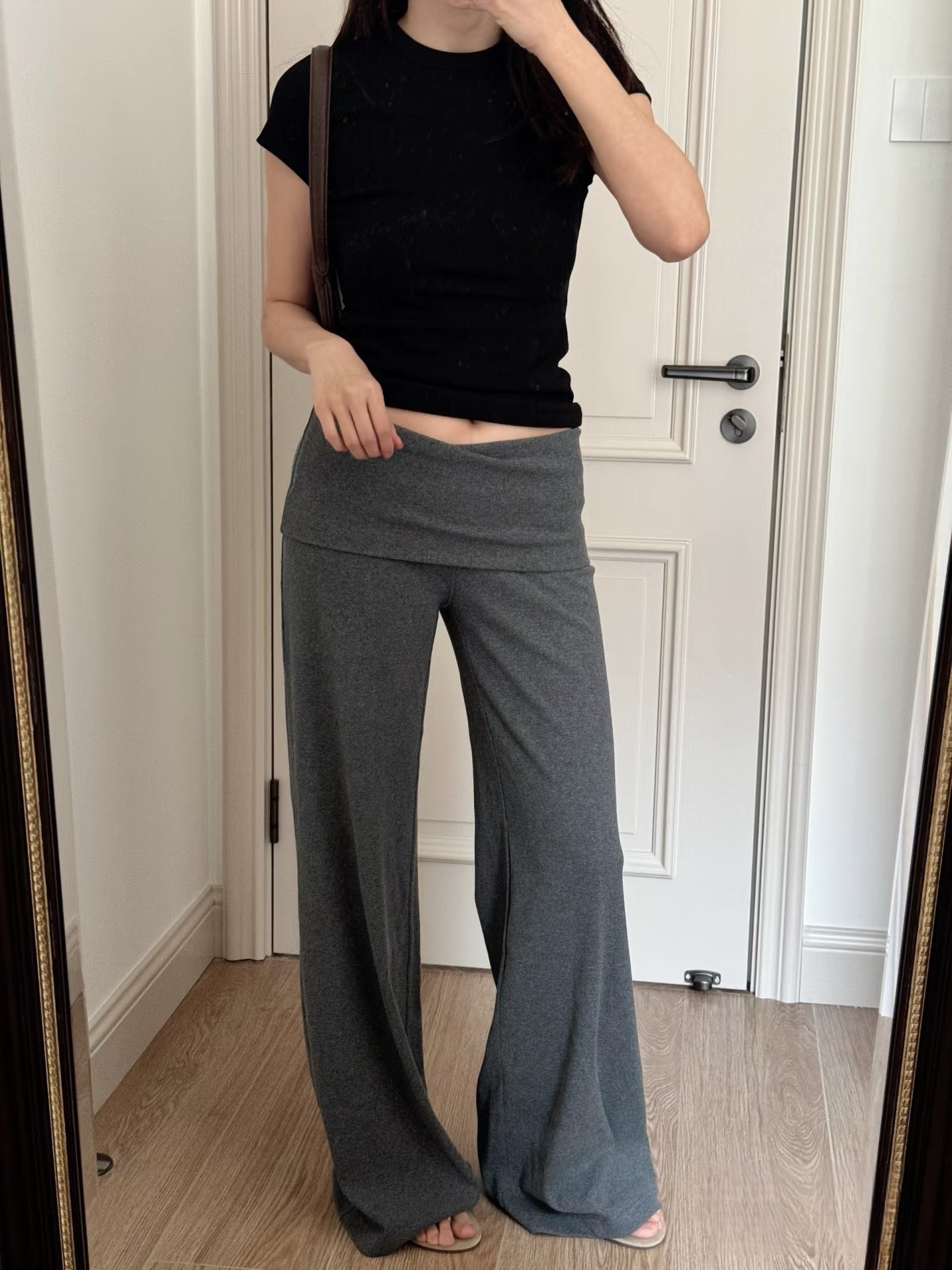 Dame Elegant Flared-Bukser med høj talje og blødt materiale Stilla