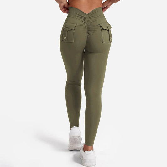 Dame Højtaljede Sportleggings med praktiske lommer Stilla