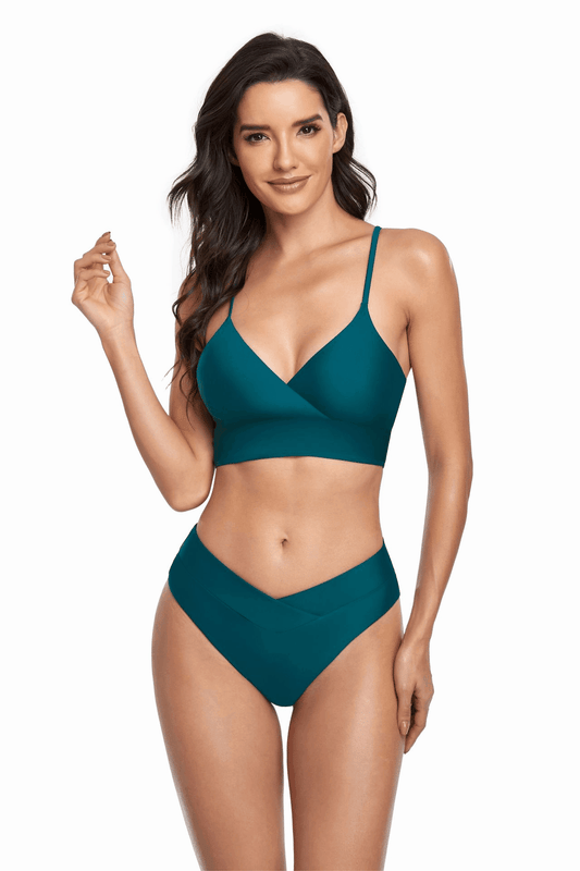Dame Bikini-sæt med modeindpakket design og højt skårne underdele Stilla