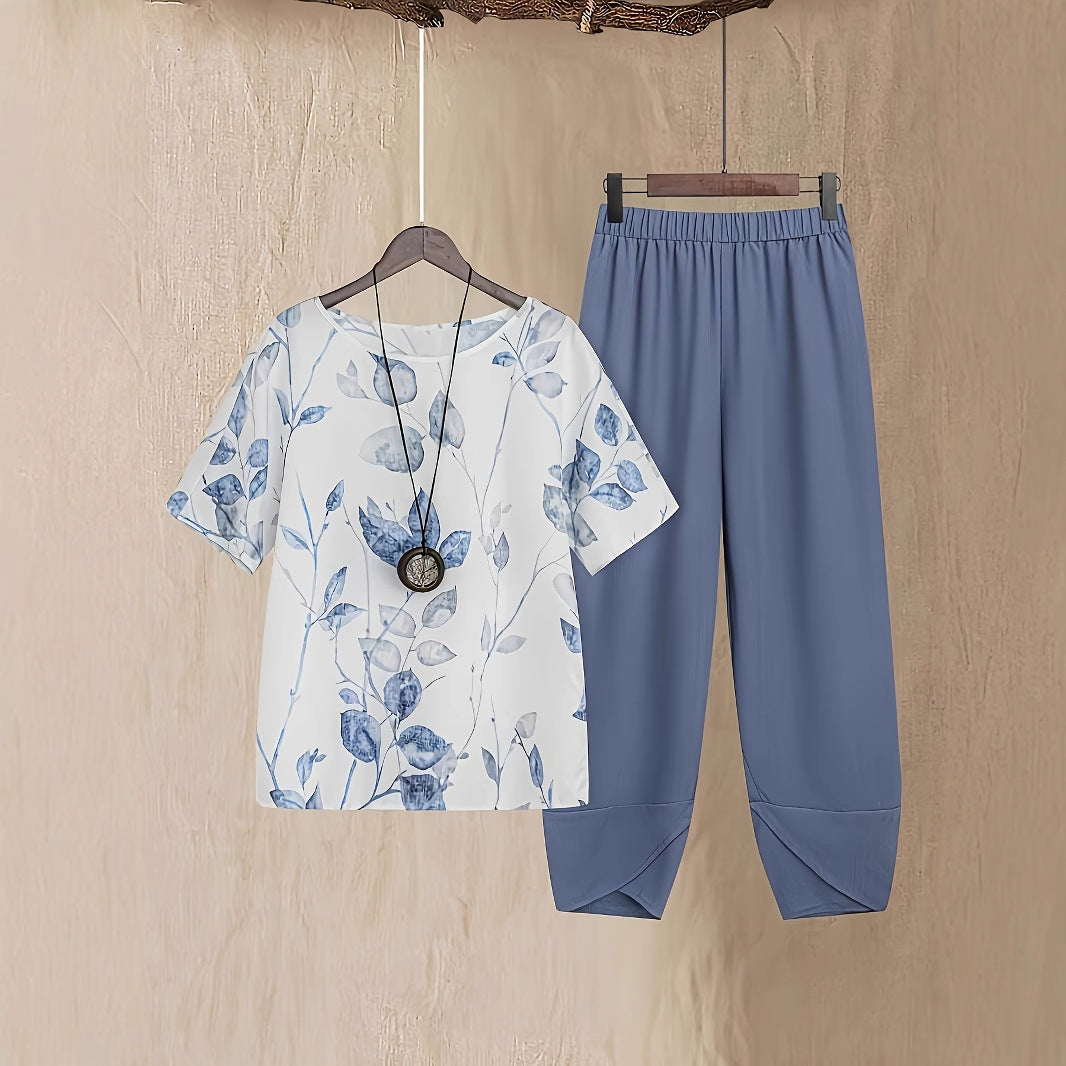 Dame afslappet og stilfuldt top med kontrasterende bukser Stilla