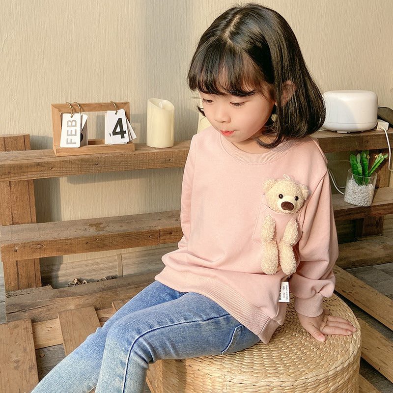 Børne Sweatshirt med adorabelt Teddy Bjørn Design Stilla