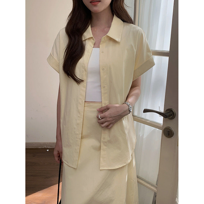 Dame afslappet ensemble af crop-top og maxi-nederdel Stilla