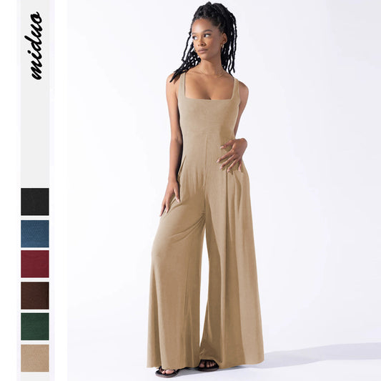 Dame jumpsuit med bredt ben og elegant look Stilla