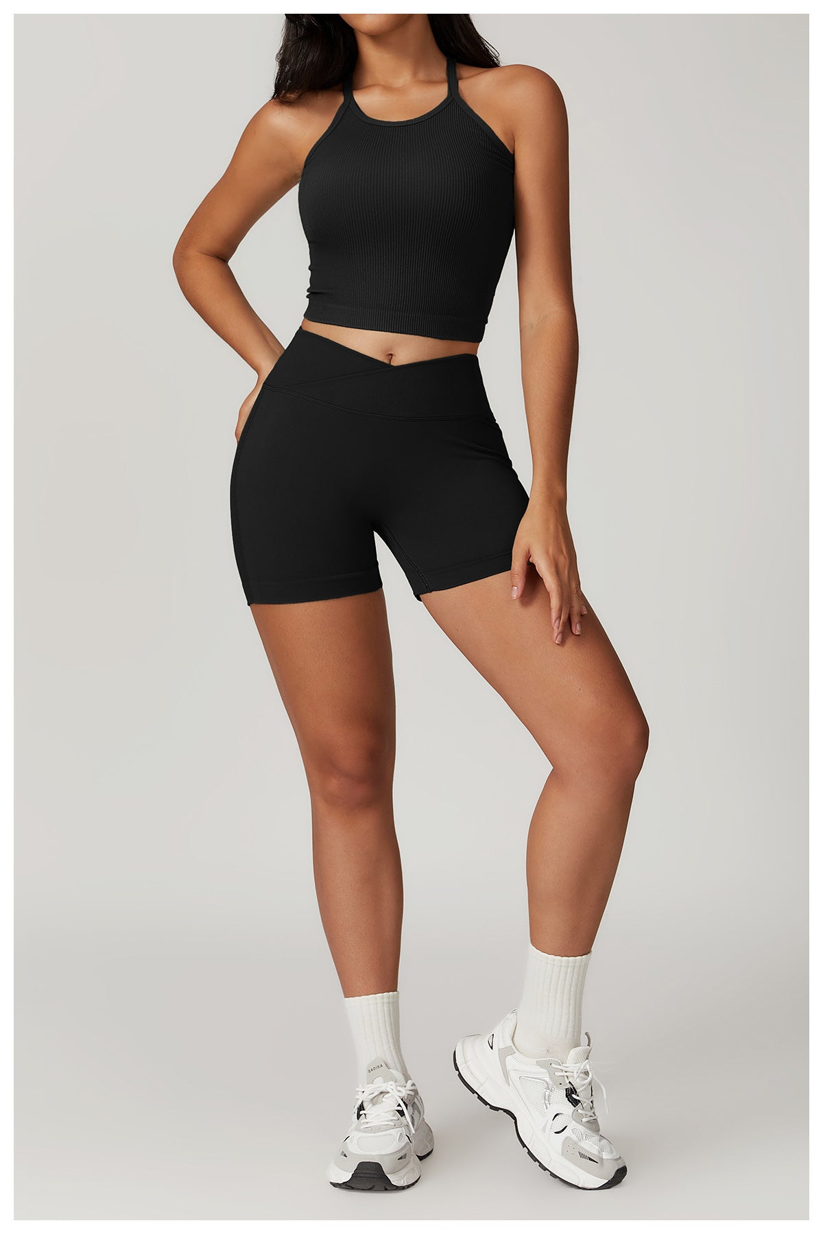 Stilla | Hip Raise Seamless Tight Yoga Shorts Høj Talje Løbe& Fitness Sports Shorts