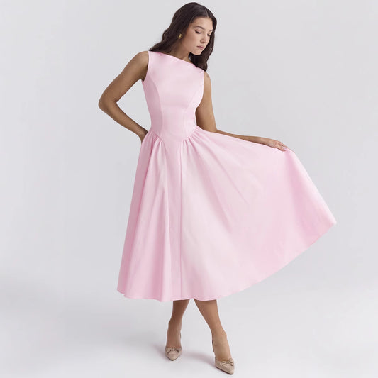 Dame A-linje Cocktailkjole med elegant taljeudskæring og feminin skæring Stilla