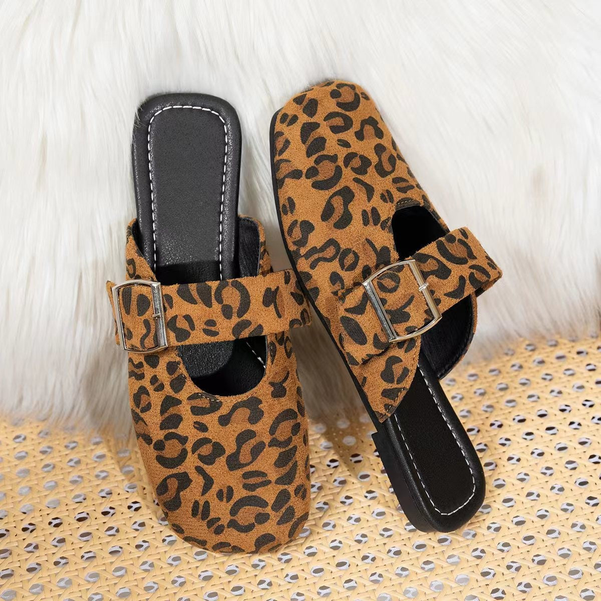 Dame dyremønster pantoletten Stilla