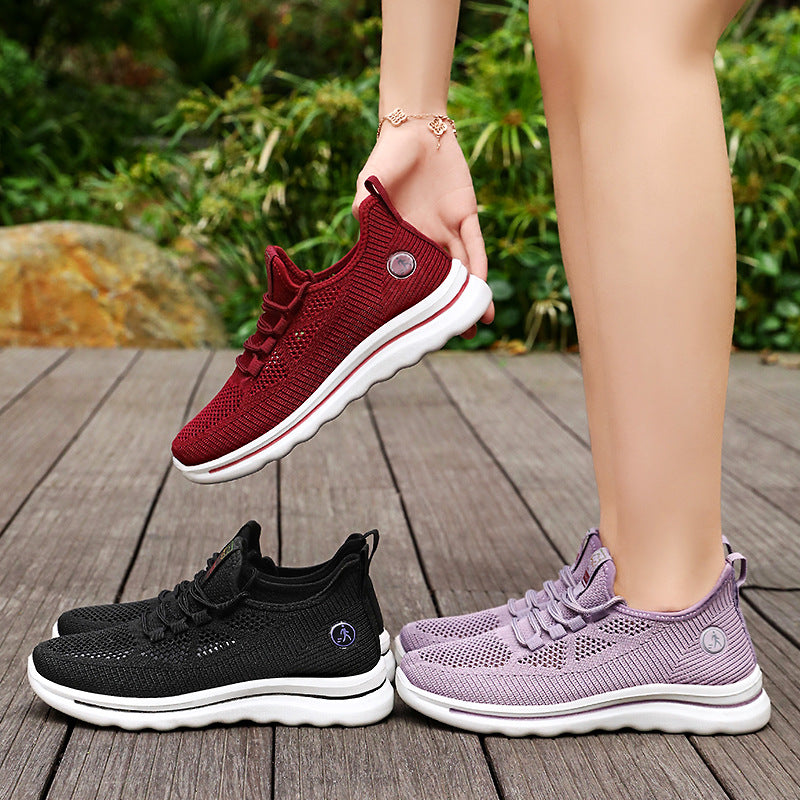 Dame Åndbare Fitness Sneakers med elastisk snørresystem og skridsikker sål Stilla