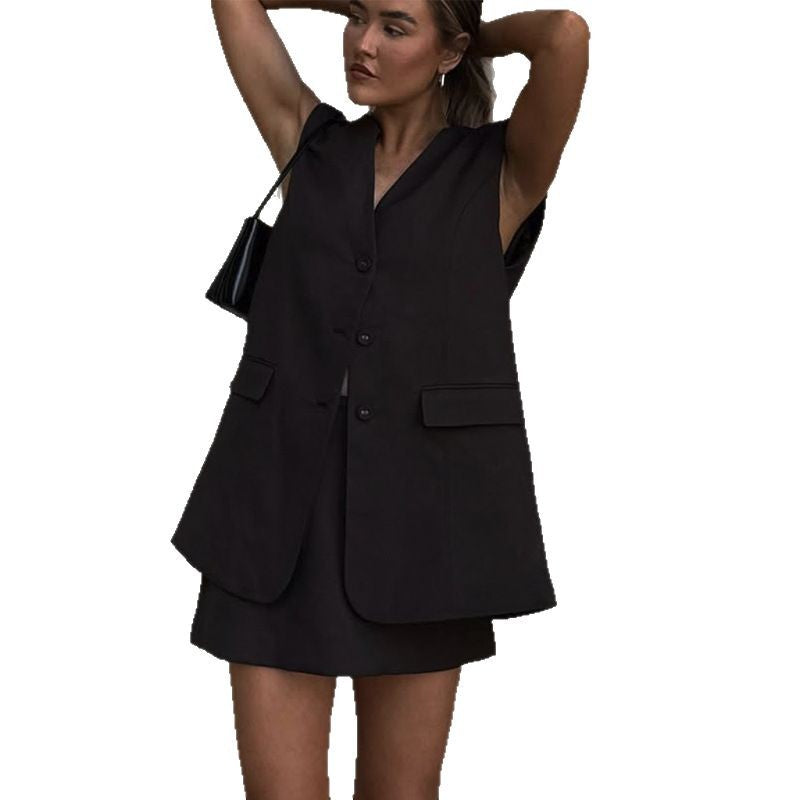 Dame elegant blazer kjole med tætsiddende snit og praktiske lommer Stilla