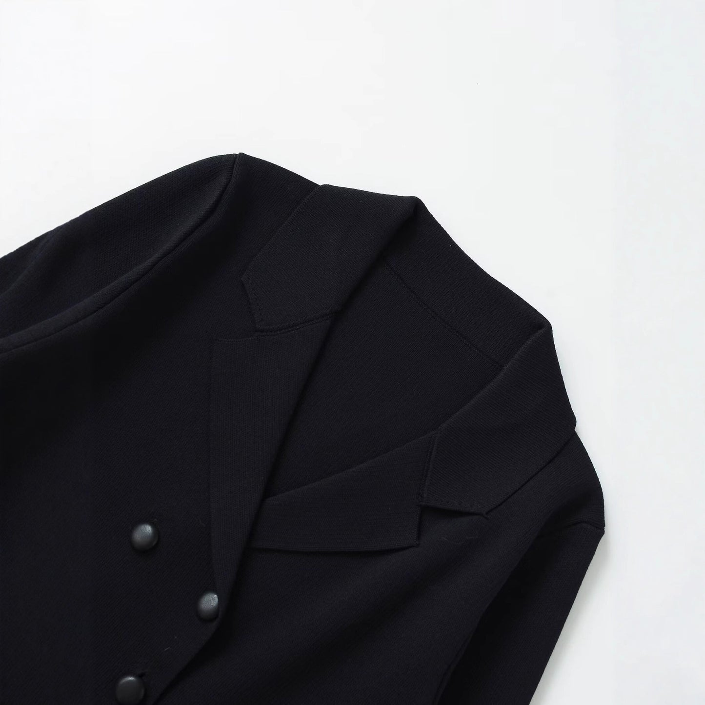 Dame elegant Blazerjakke med dobbelt knapdekoration Stilla