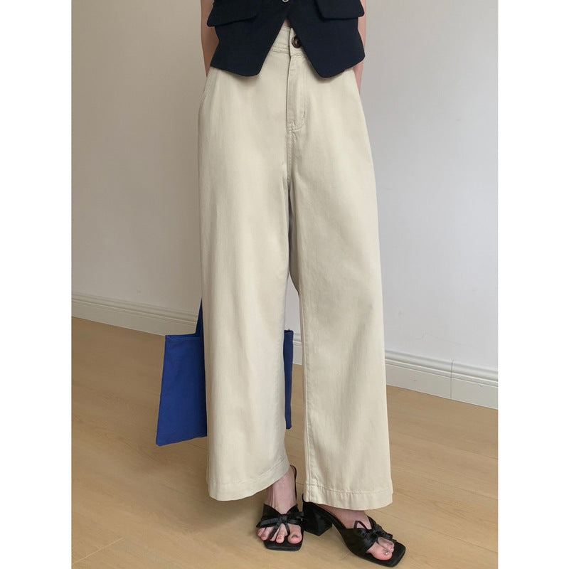 Dame elegant Bred Bukser med høj Talje og klassisk Silhuet Stilla