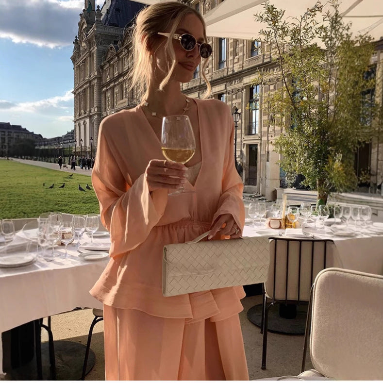 Dame elegant bluse med vidt snit og rynkedetaljer Stilla