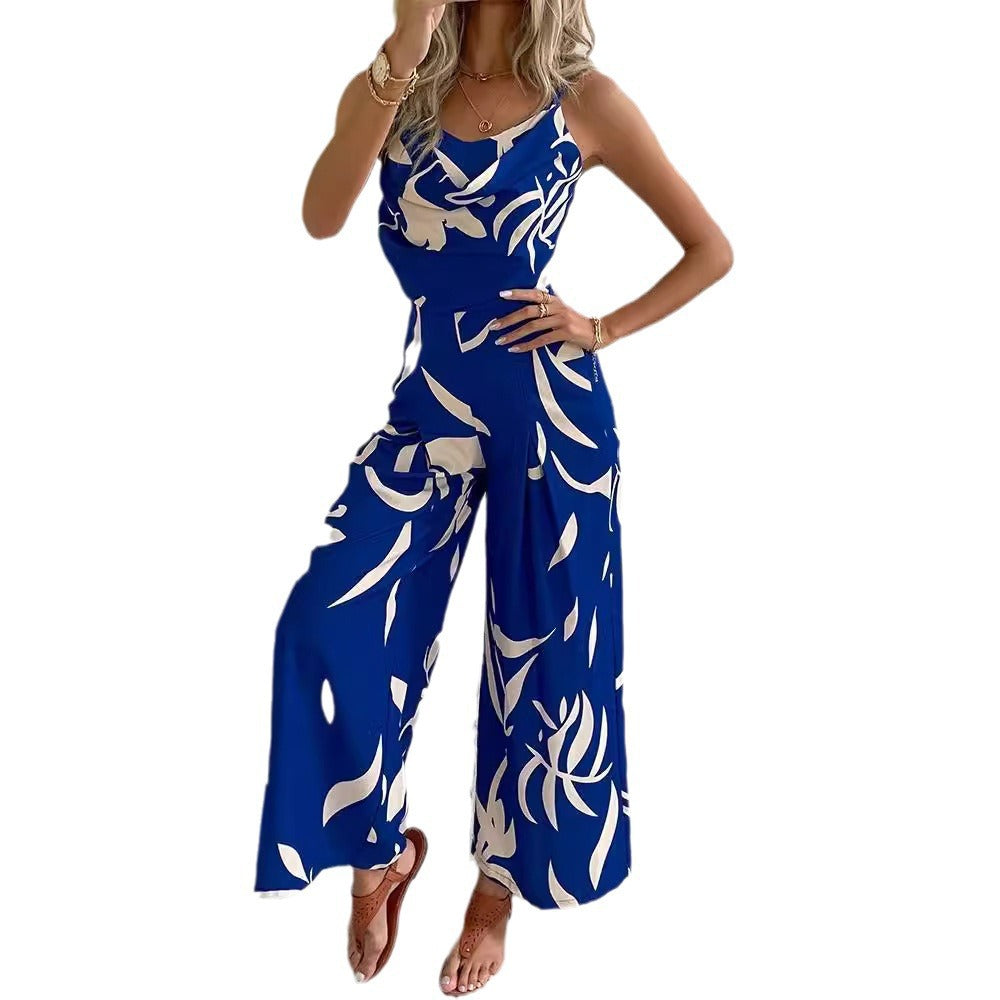 Dame stilfuld Jumpsuit med elegant print Stilla
