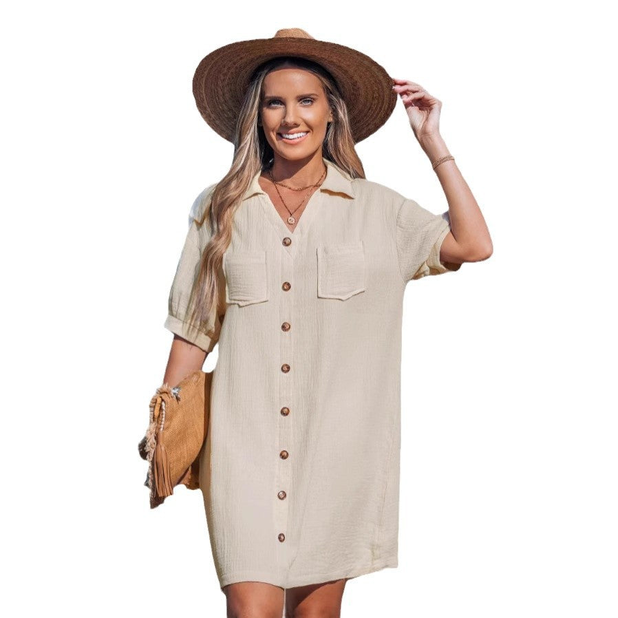 Dame afslappet skjorte kjole Stilla