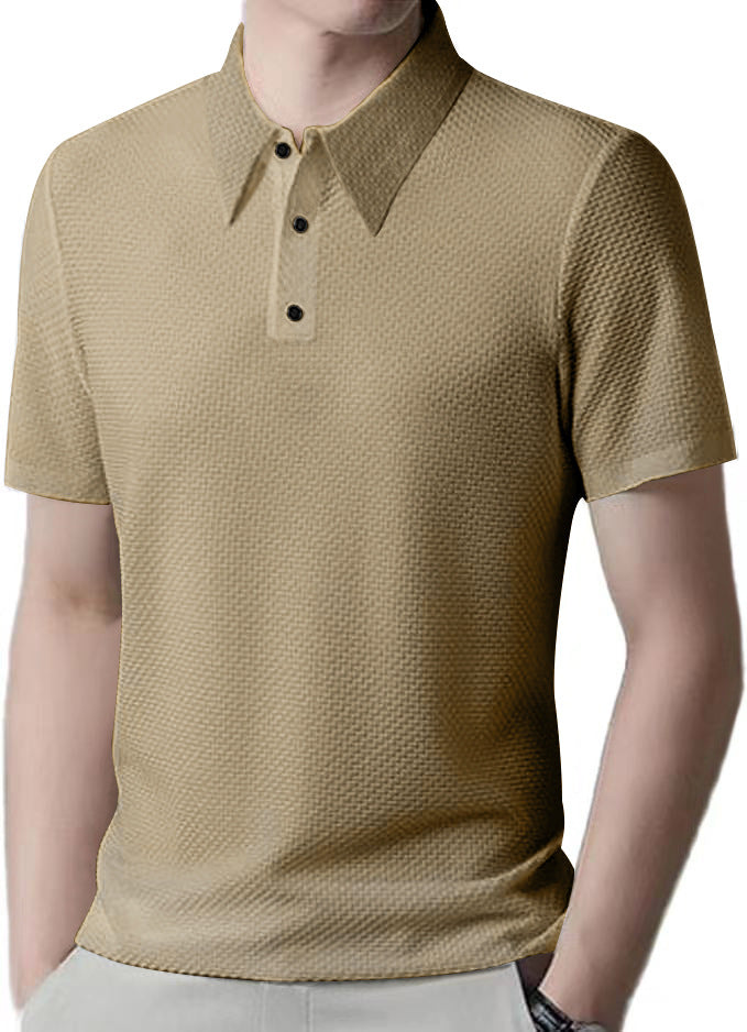 Herre kortærmet polo shirt med struktureret overflade og åndbar teknologi Stilla