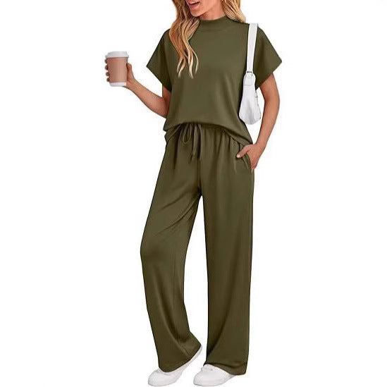 Dame afslappet lounge-sæt med elastisk talje og praktiske lommer Stilla