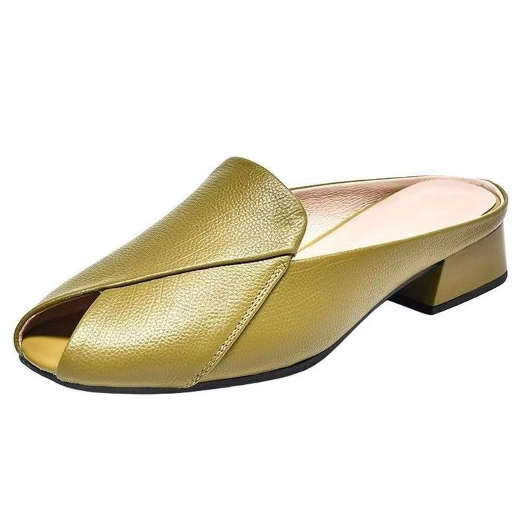 Dame åbne mules med elegant skæring og behagelig blokkerende sål Stilla