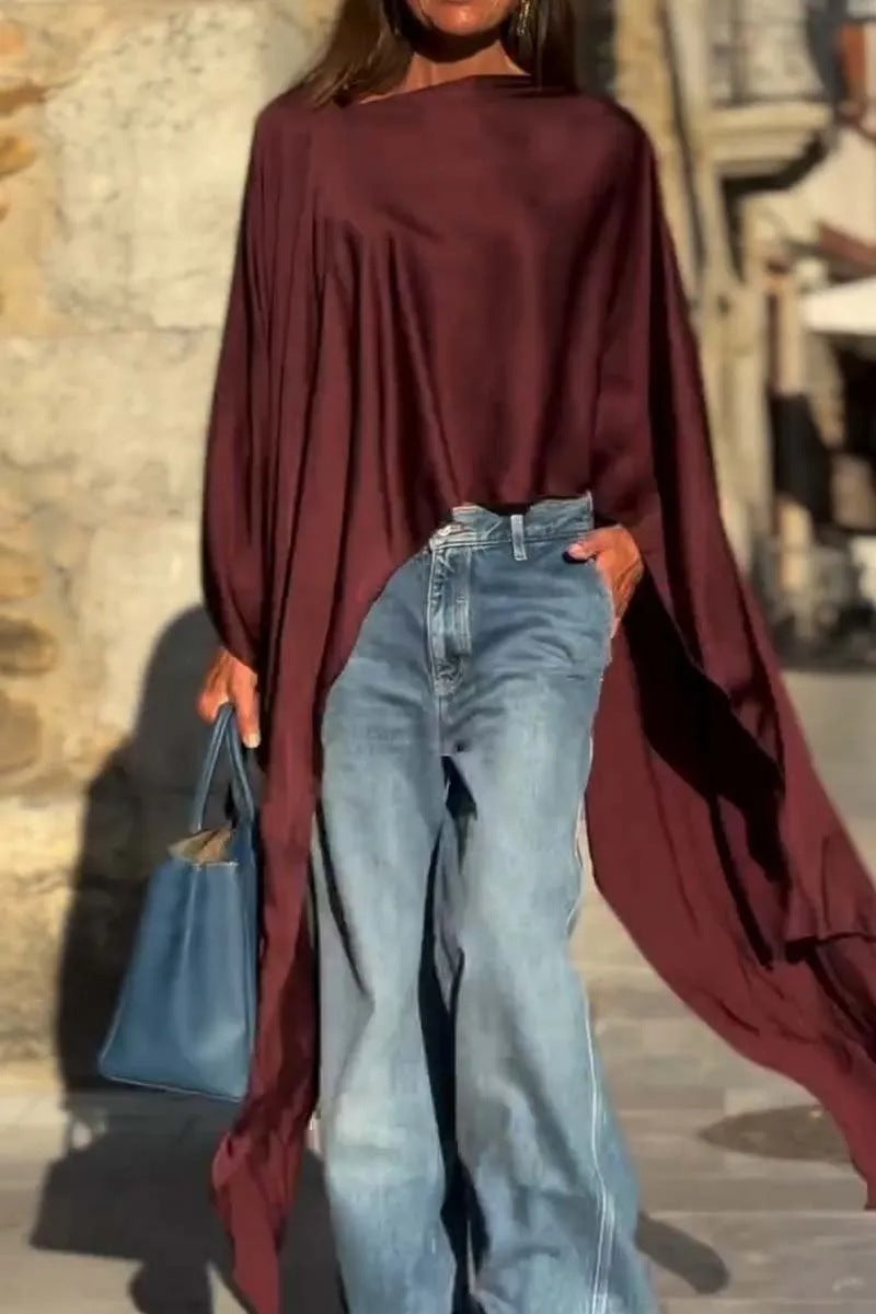 Dame Elegant kaftan-top med flydende ærmer Stilla