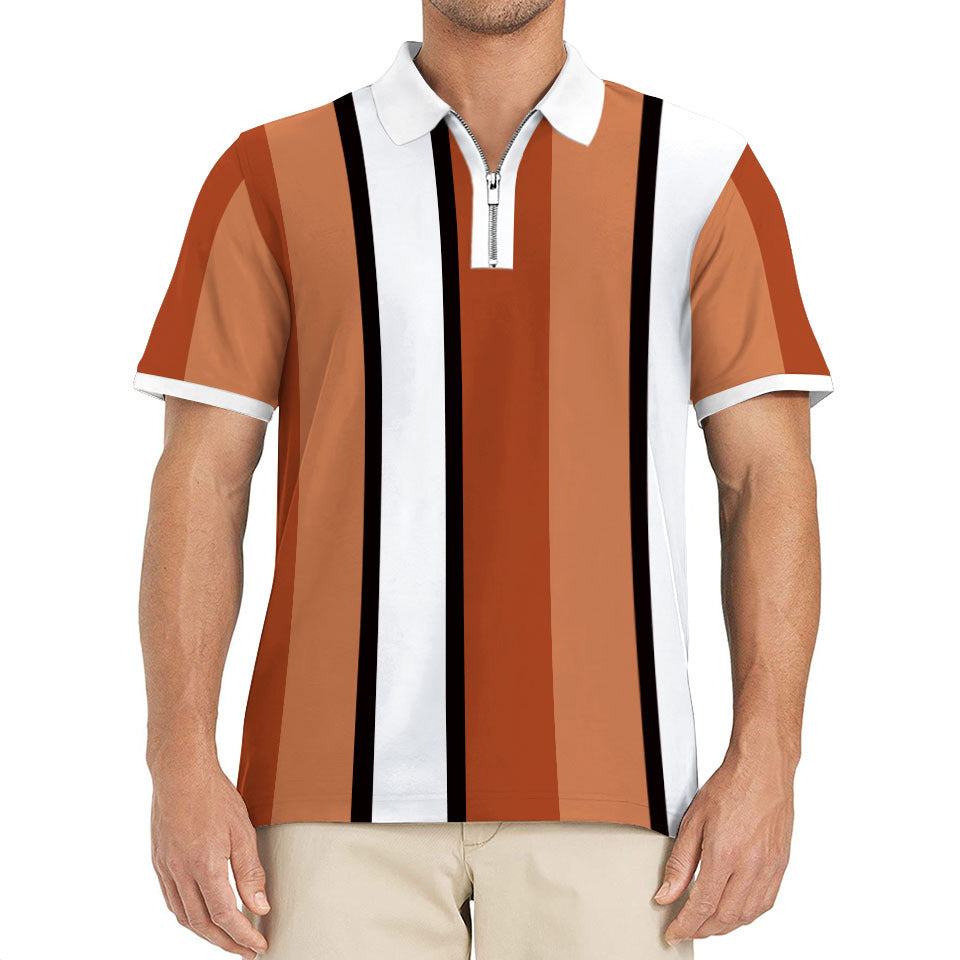 Herre polo t-shirt med stilfulde striber Stilla