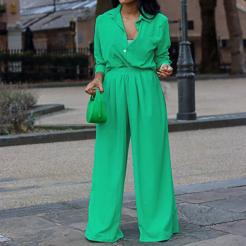 Damer Løs Jumpsuit med bredt ben og elegant knaplukning Stilla