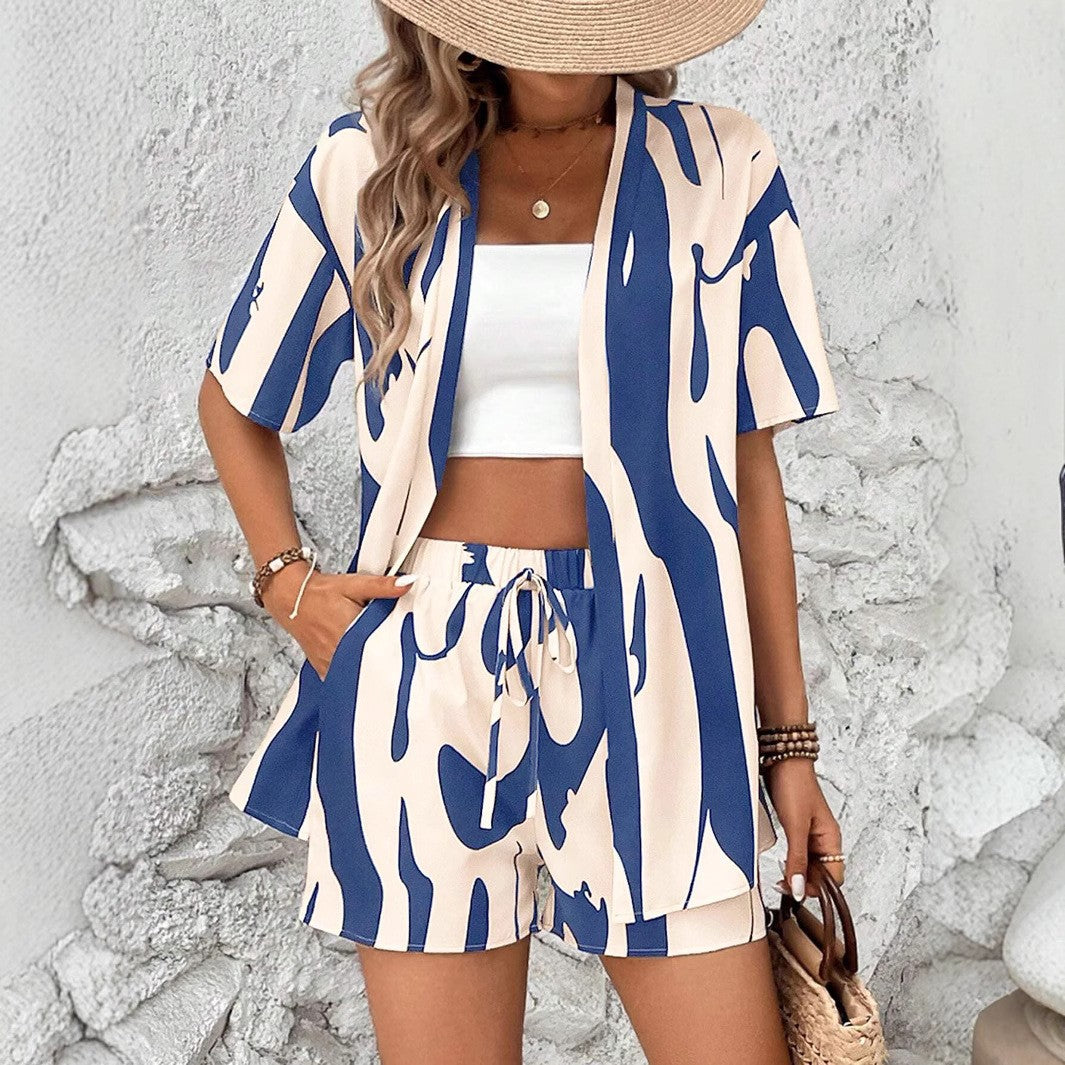 Dame Abstract Print Lounge Sæt Stilla