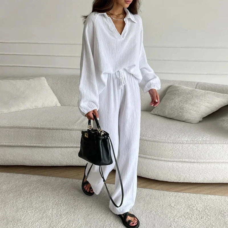 Damer Komfortabel Jumpsuit med bredde ben og løs pasform Stilla