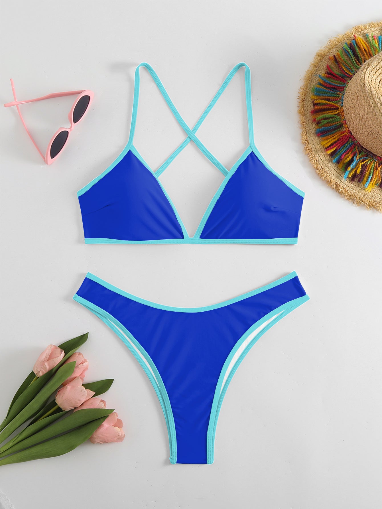 Dame Cross-Back Bikini-Sæt Stilla