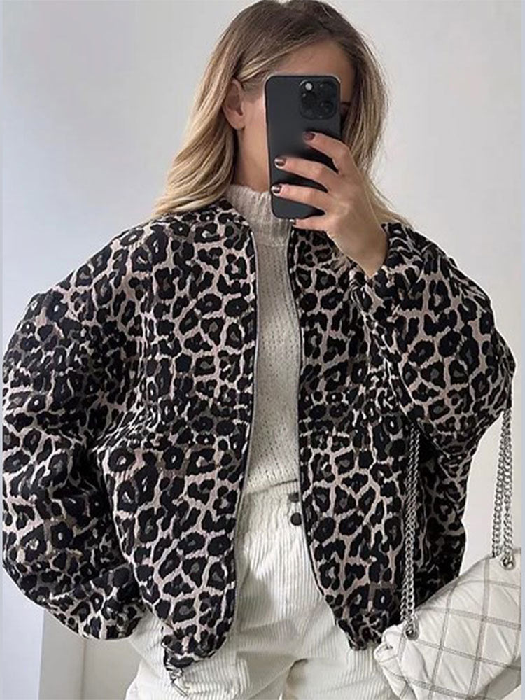 Stilla | Oversize læderbomberjakke
