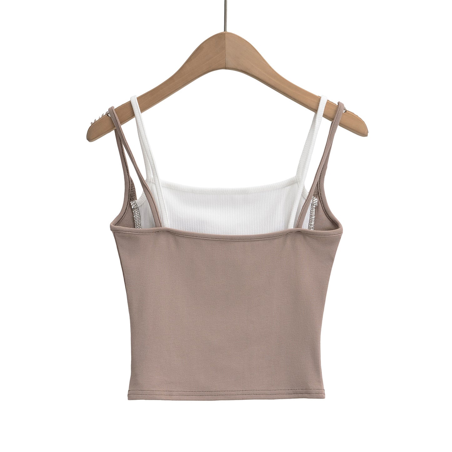 Dame cropped top med dobbelt stropdesign og moderigtigt V-udskæring Stilla