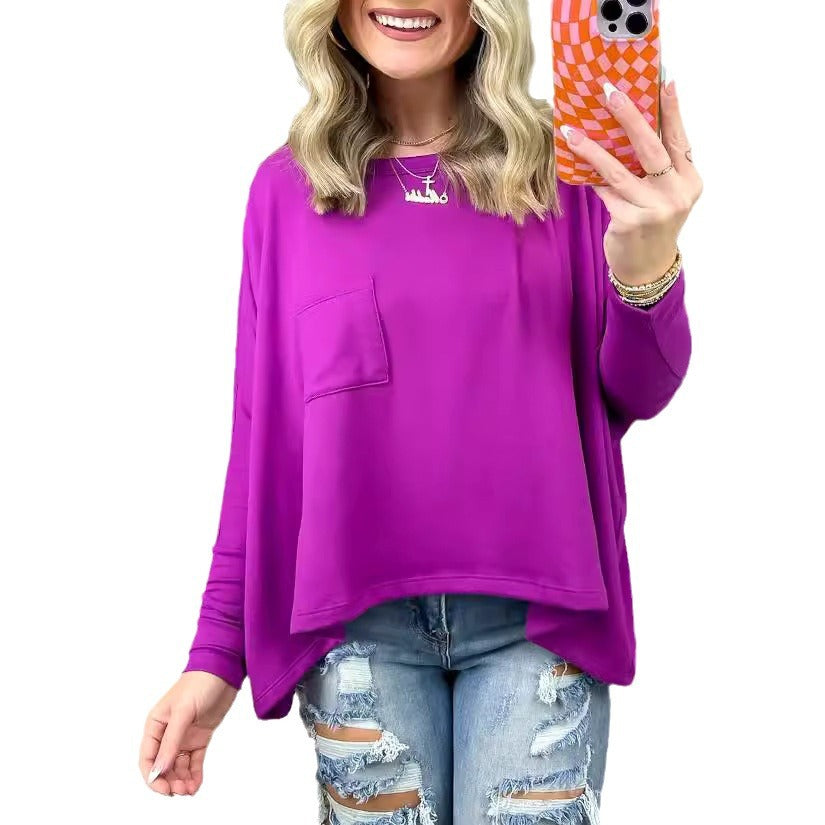 Dame afslappet oversized skjorte med lommer Stilla