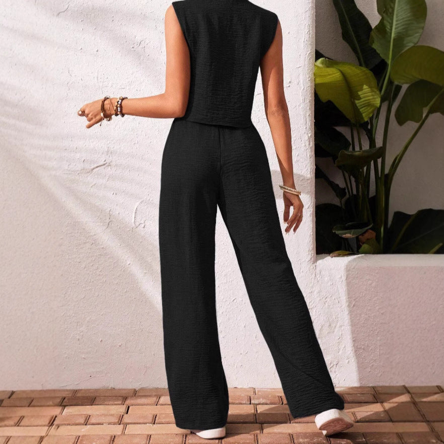Dame afslappet jumpsuit med knapdetalje Stilla