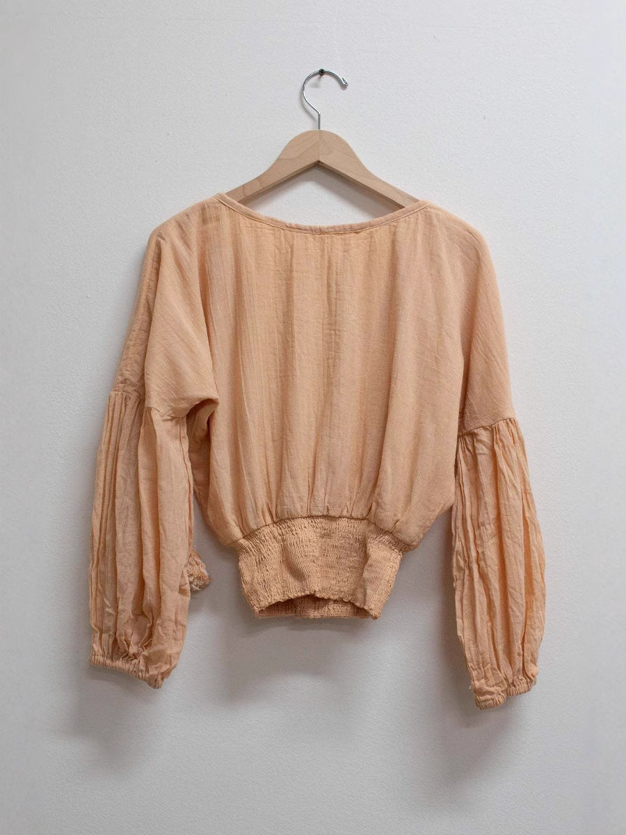 Dame afslappet og moderigtig crop-bluse Stilla