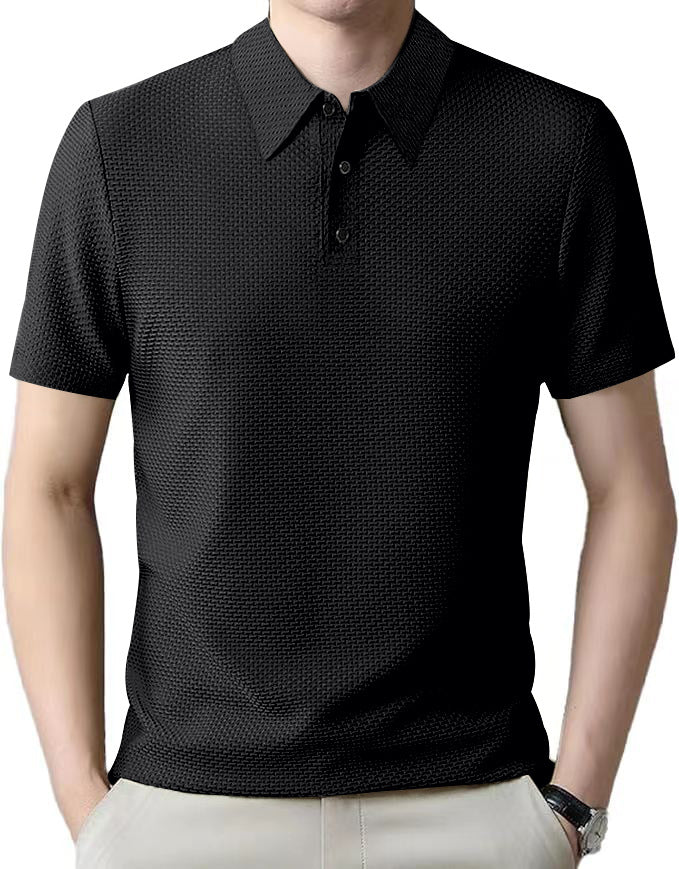 Herre kortærmet polo shirt med struktureret overflade og åndbar teknologi Stilla
