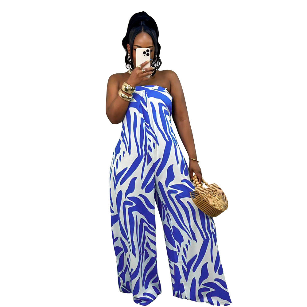 Damer elegant jumpsuit med off-shoulder design og bred ben Stilla