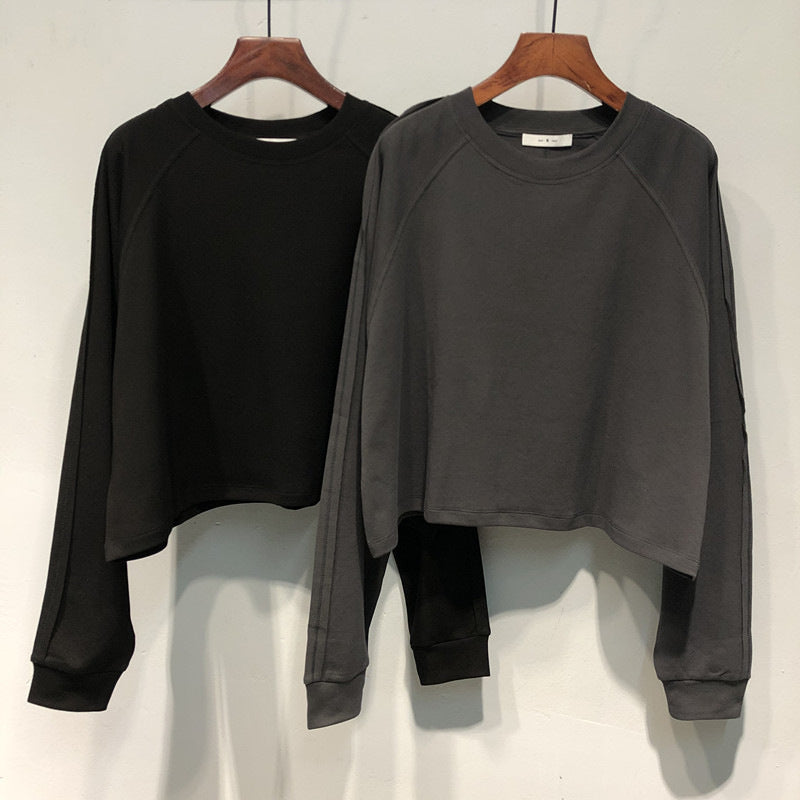Dame Cropped Sweatshirt med behagelige Raglanærmer Stilla