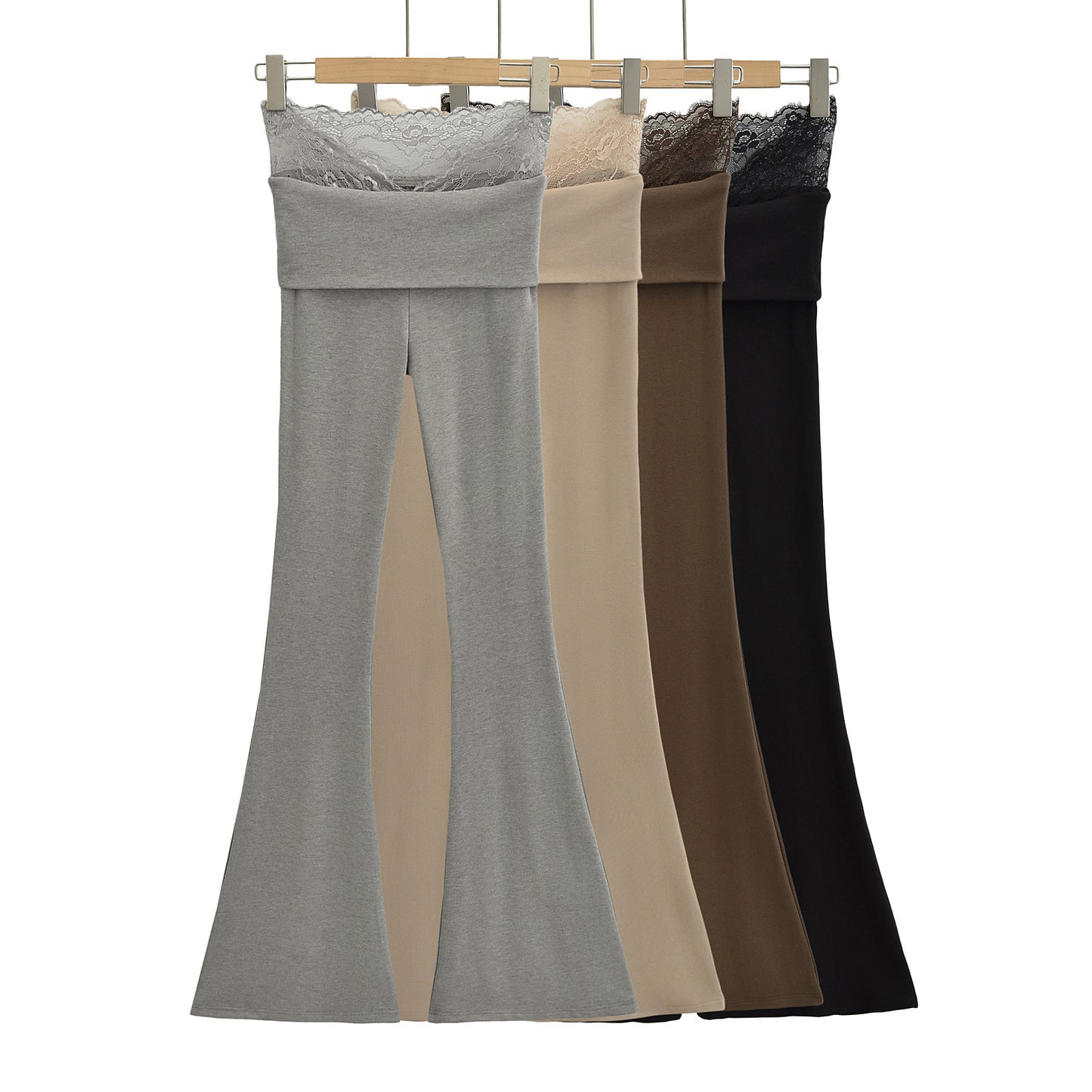 Dame Løs Bootcut Leggings med Spidssnit Stilla