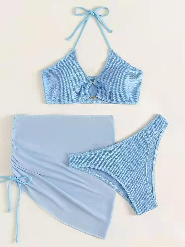 Dame bikini sæt med raffineret ringdetalje og justerbart skørt Stilla